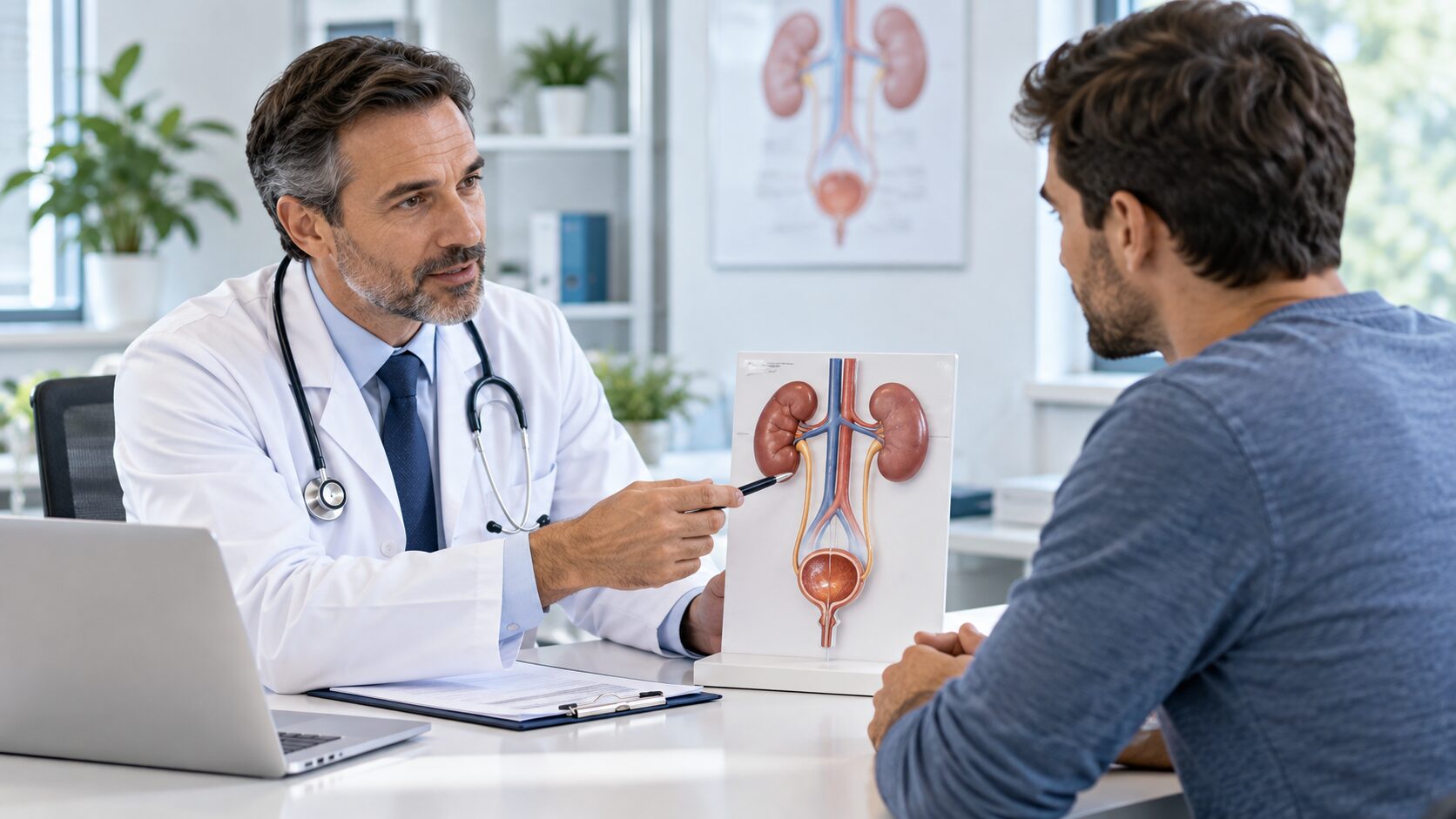 Konsultacja urologiczna pacjenta z powodu guzka na jądrze