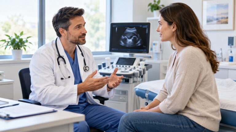 Konsultacja lekarska pacjentki dotycząca diagnostyki nerki podkowiastej